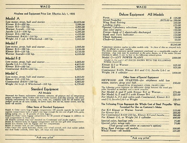 1932 Price List 02.jpg - 1932 Price List Pages 02 & 03